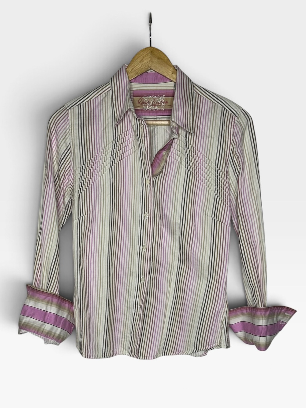 Robert Graham Pink Multi Stripe Button Down Shirt 6